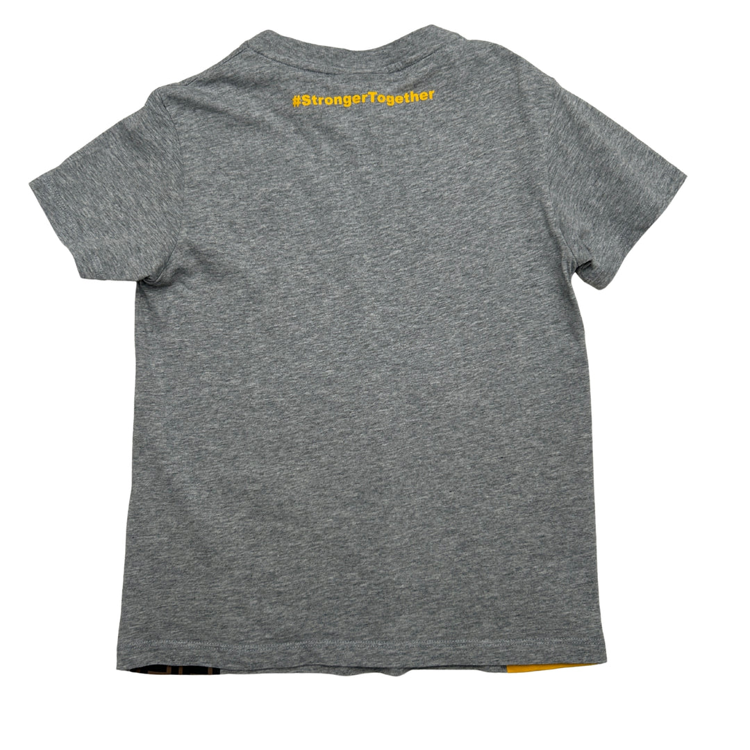 FENDI GRAPHIC T-SHIRT FF PANEL – GREY/YELLOW – 6 YEARS