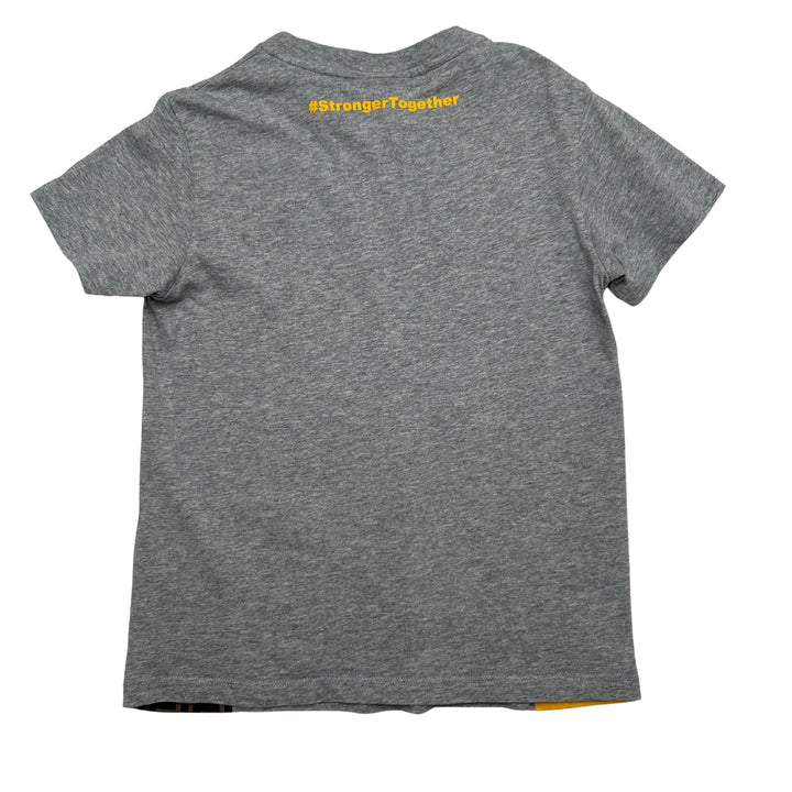 FENDI GRAPHIC T-SHIRT FF PANEL – GREY/YELLOW – 6 YEARS