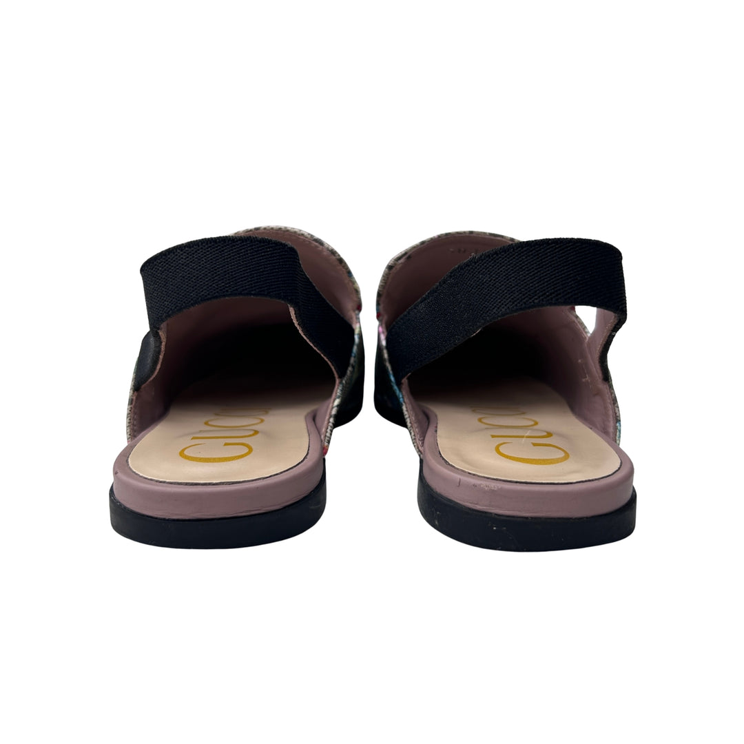 GUCCI GG SUPREME TIAN SLINGBACK LOAFERS – MULTI – SIZE 31