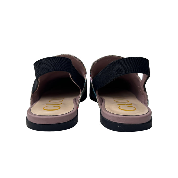GUCCI GG SUPREME TIAN SLINGBACK LOAFERS – MULTI – SIZE 31