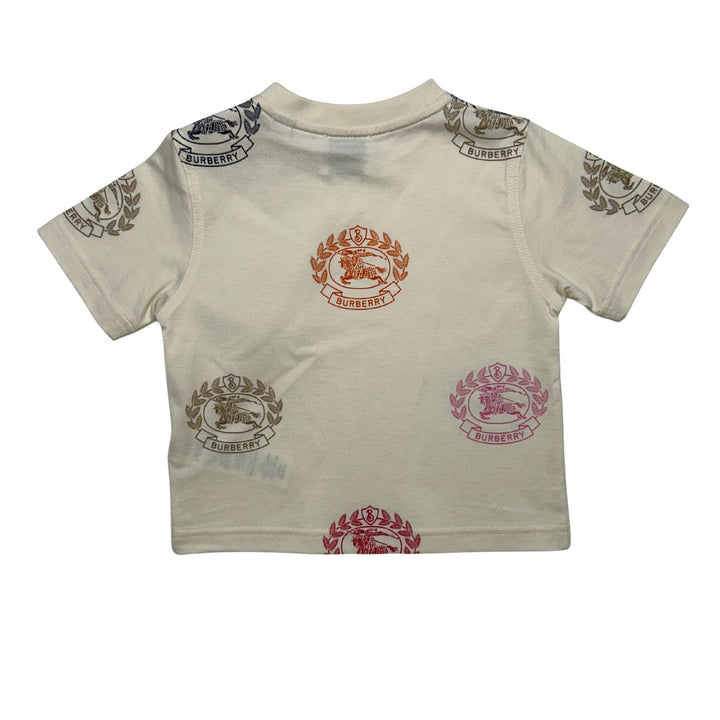 BURBERRY CREST PRINT T-SHIRT – CREAM – 12 MONTHS