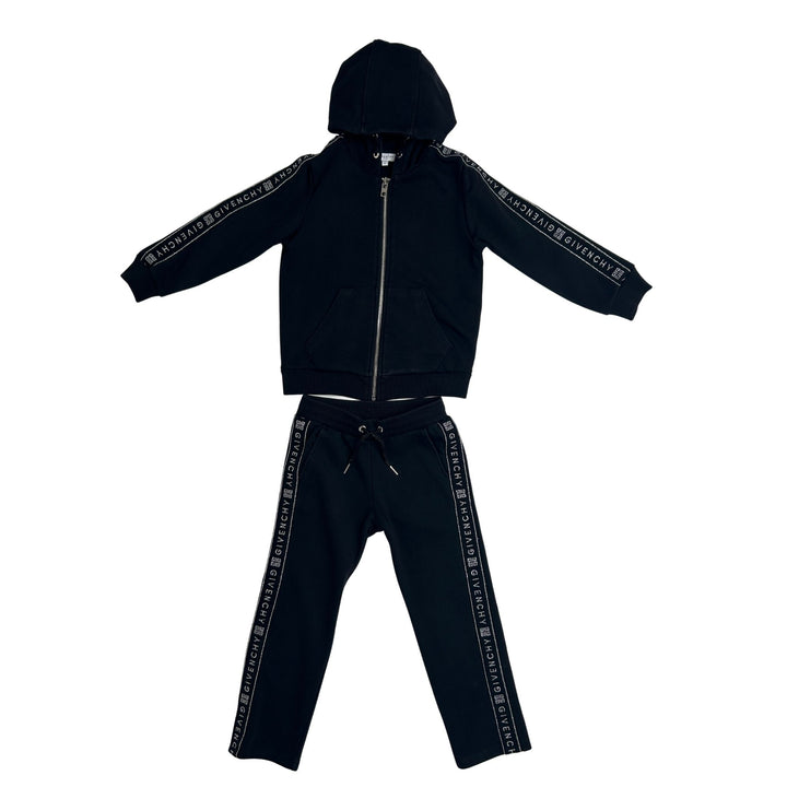 GIVENCHY GLITTER LOGO TAPE TRACKSUIT – BLACK – 5 YEARS