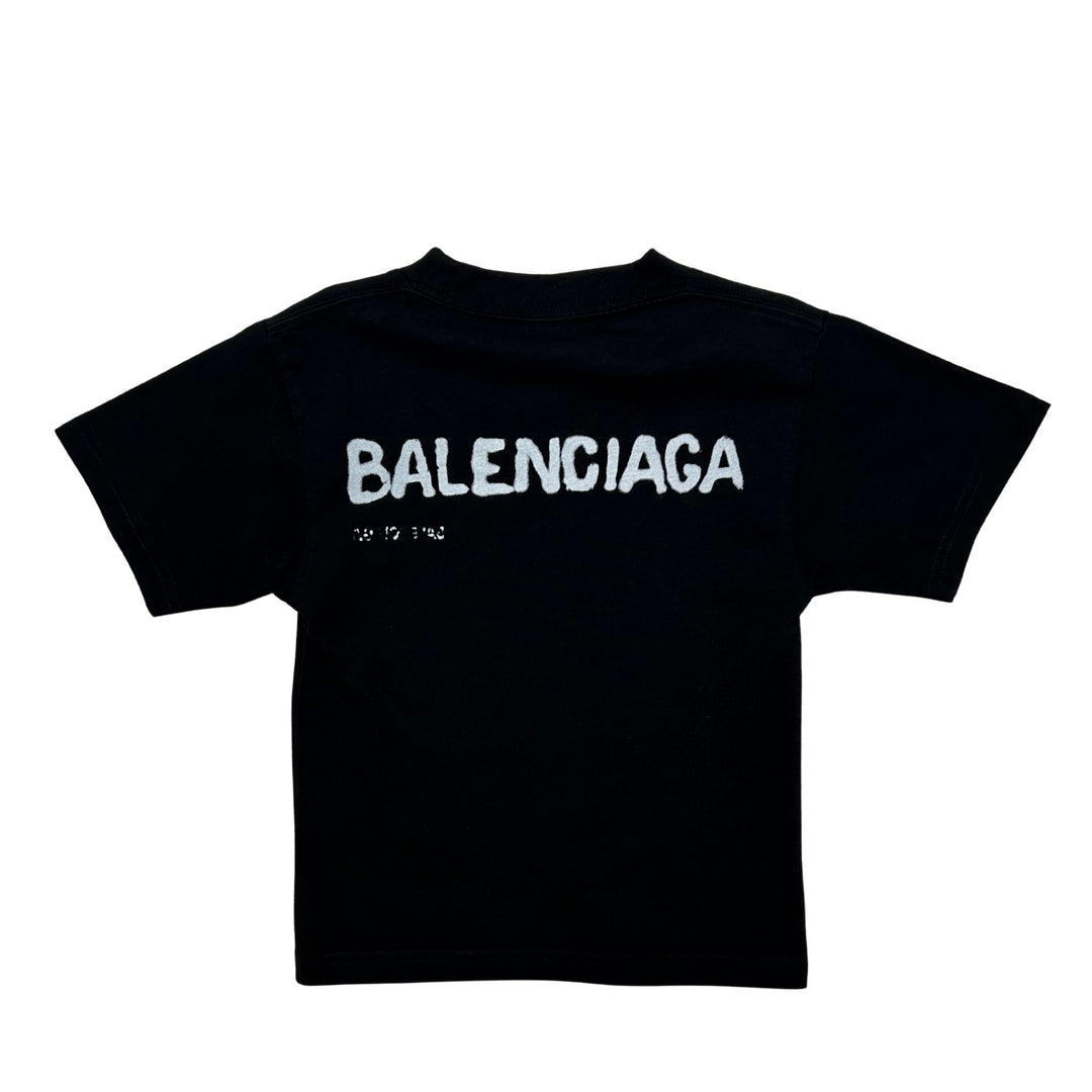 BALENCIAGA LOGO PRINT T-SHIRT – BLACK – 4 YEARS