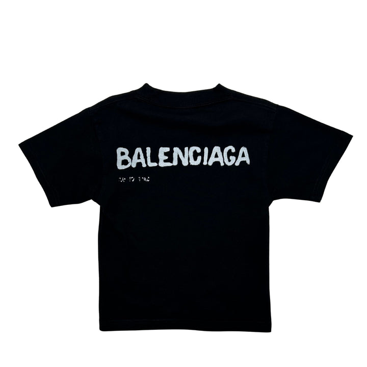 BALENCIAGA LOGO PRINT T-SHIRT – BLACK – 4 YEARS
