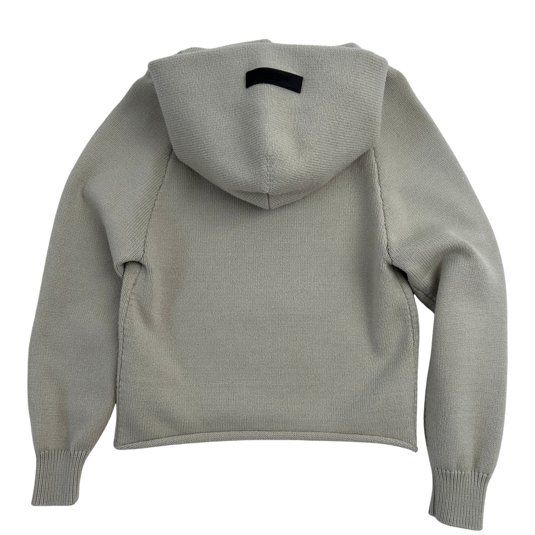 FEAR OF GOD ESSENTIALS LOGO HOODED KNIT – BEIGE – 6-7 YEARS