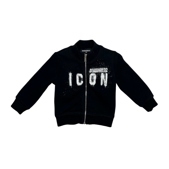 DSQUARED2 ICON ZIP-UP JACKET – BLACK – 12 MONTHS