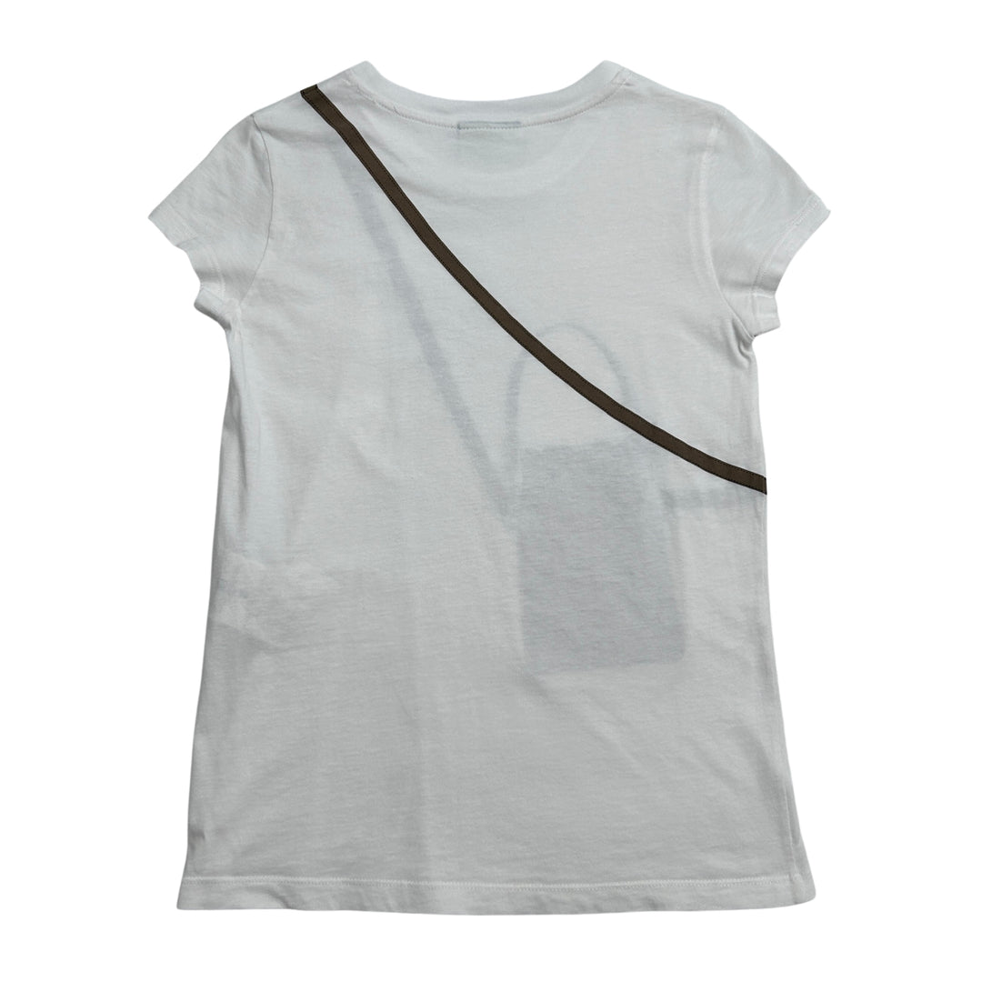 FENDI FF BAG PRINT T-SHIRT – WHITE – 8 YEARS