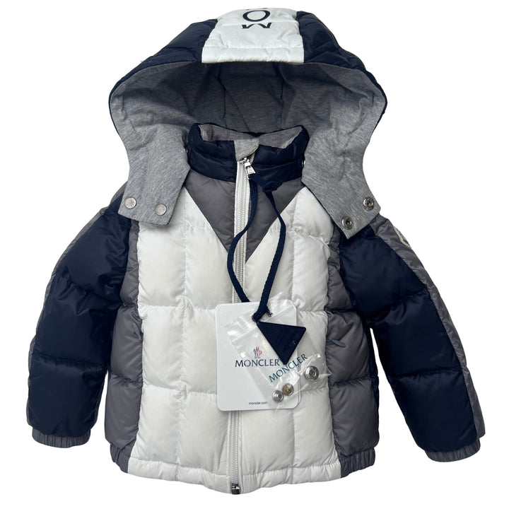 MONCLER ACHILLIOS GIUBBOTTO DOWN JACKET – NAVY – 12–18 MONTHS