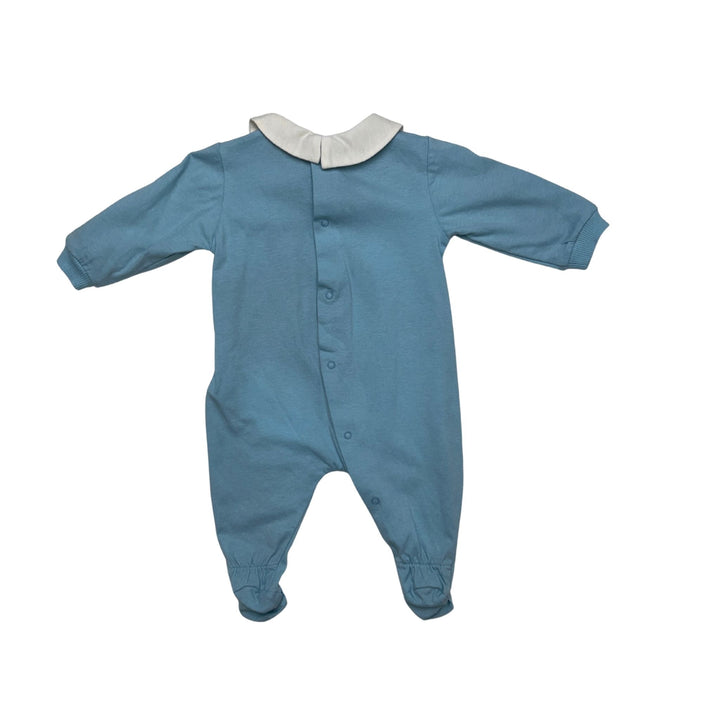 MOSCHINO TEDDY BEAR BABYGROW – BLUE – 1-3 MONTHS