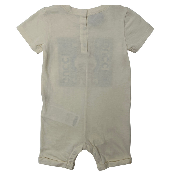 GUCCI LOGO PRINT ROMPER – CREAM – 9-12 MONTHS
