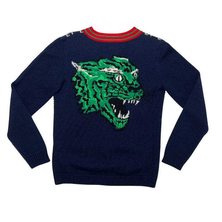 GUCCI GG MONOGRAM KNIT CARDIGAN – NAVY – 10 YEARS