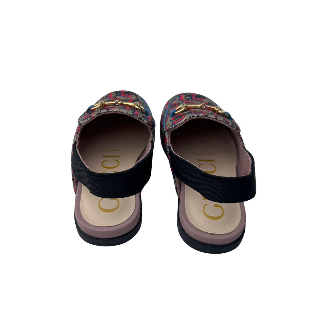 GUCCI GG SUPREME SLIP-ON SHOES – BEIGE/RED – SIZE 24