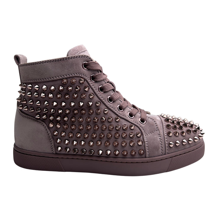 CHRISTIAN LOUBOUTIN LOUIS SPIKES HIGH-TOP TRAINERS – ANTIC – SIZE 36
