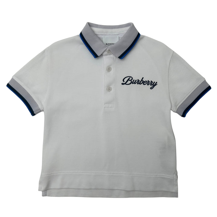 BURBERRY LOGO POLO SHIRT – WHITE – 3 YEARS