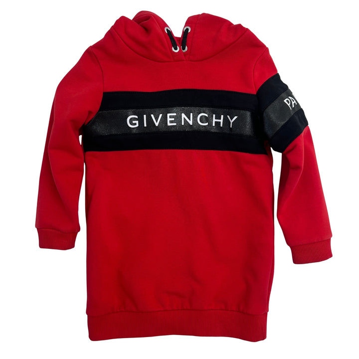 GIVENCHY LOGO HOODIE DRESS – RED – AGE 6 YEARS