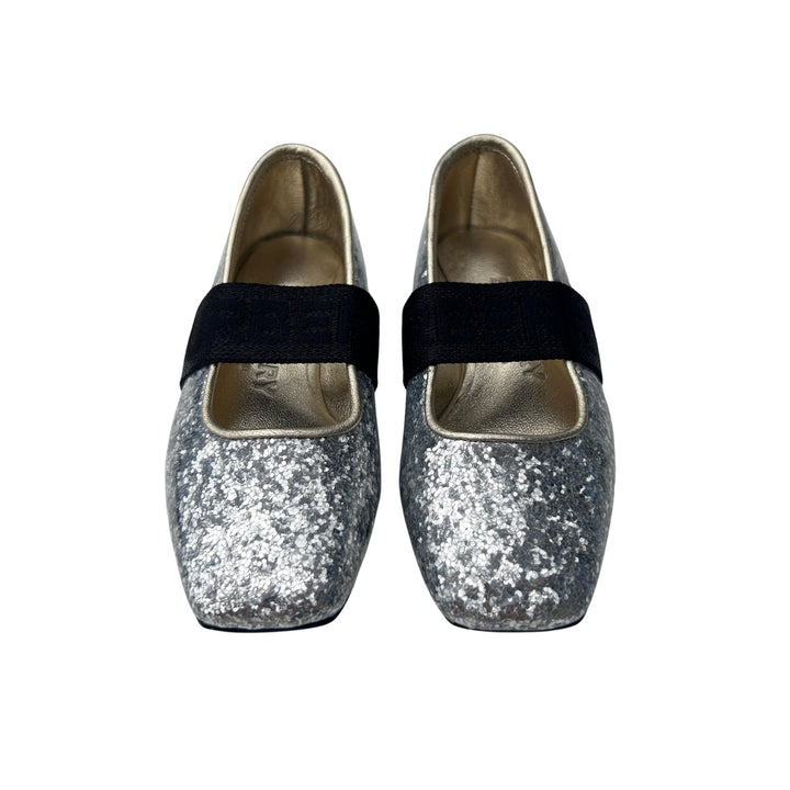 BURBERRY GLITTER SHOES – SILVER – SIZE 23