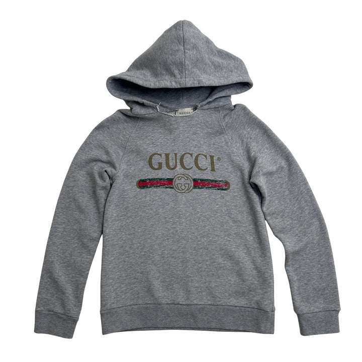 GUCCI LOGO WEB HOODIE – GREY – 8 YEARS