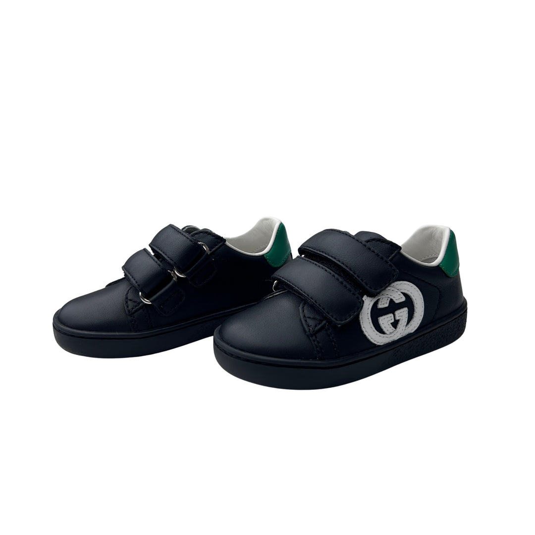 GUCCI LOGO TRAINERS – BLACK – SIZE 21