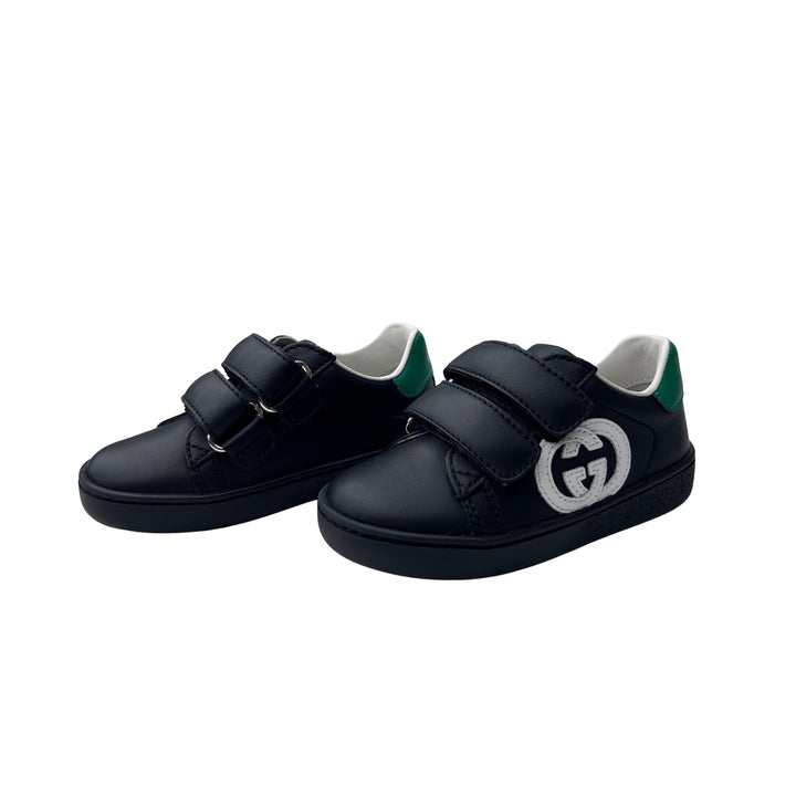 GUCCI LOGO TRAINERS – BLACK – SIZE 21