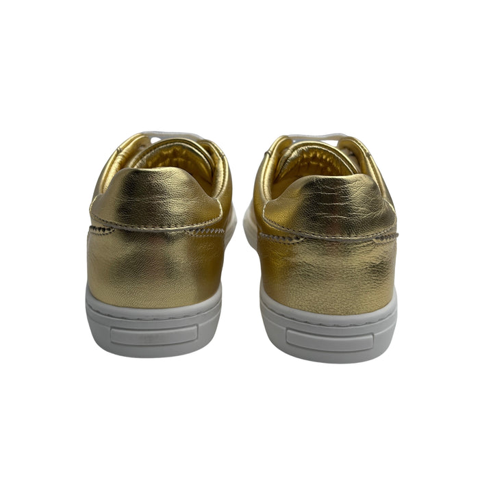 DOLCE &amp; GABBANA LOGO PLAQUE TRAINERS – GOLD – SIZE 32