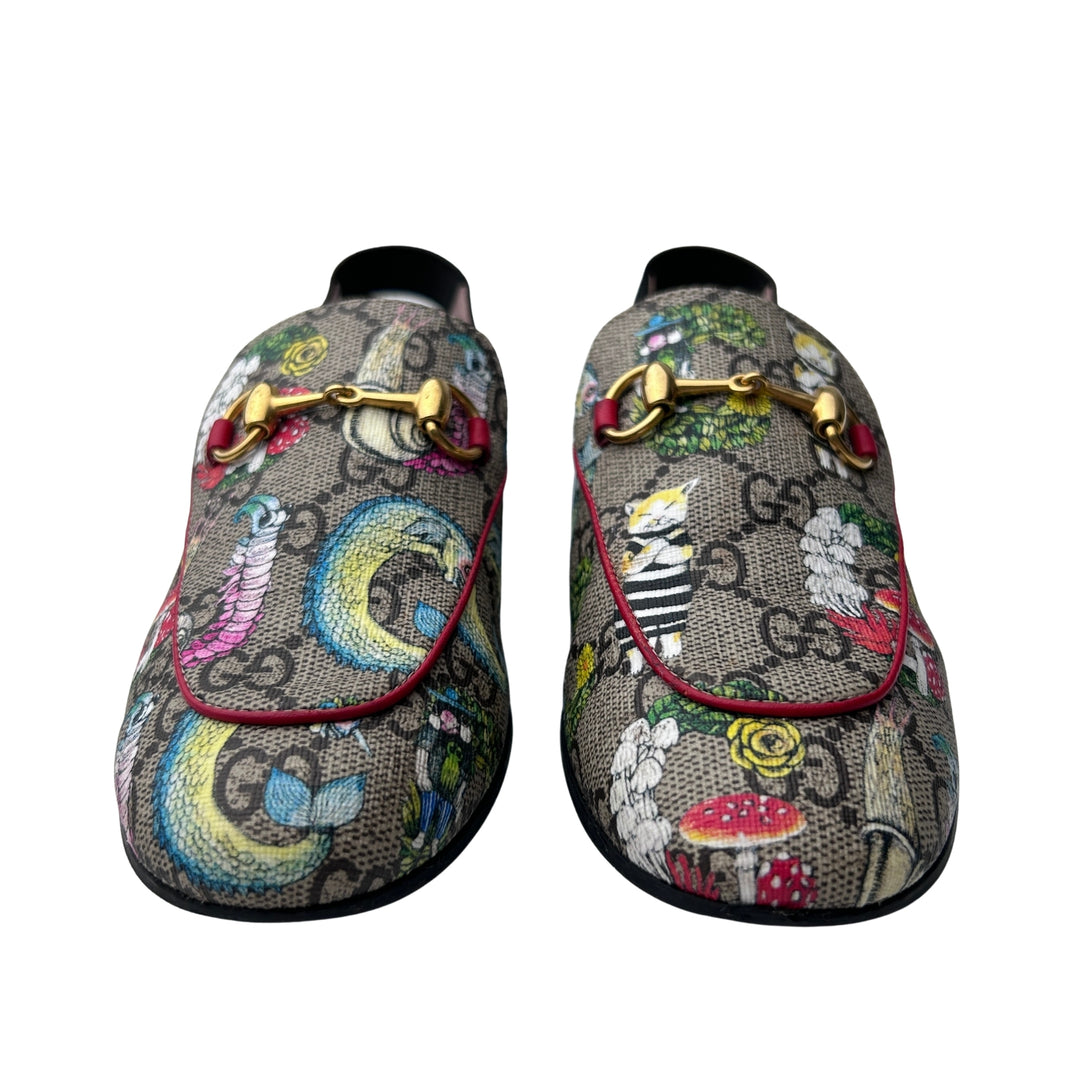 GUCCI GG SUPREME TIAN SLINGBACK LOAFERS – MULTI – SIZE 31