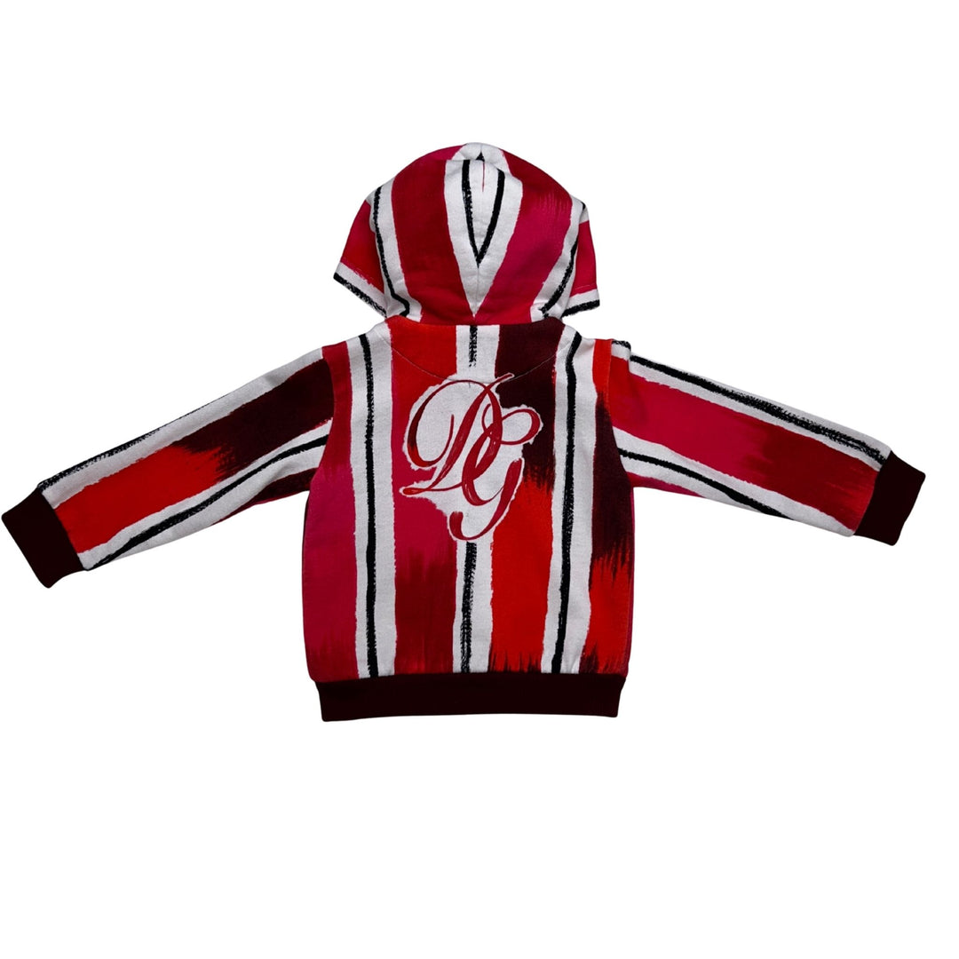 DOLCE &amp; GABBANA PRINT ZIP HOODIE – RED – 12-18 MONTHS