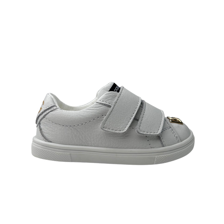 DOLCE &amp; GABBANA DG LOGO STRAP TRAINERS – WHITE – SIZE 21
