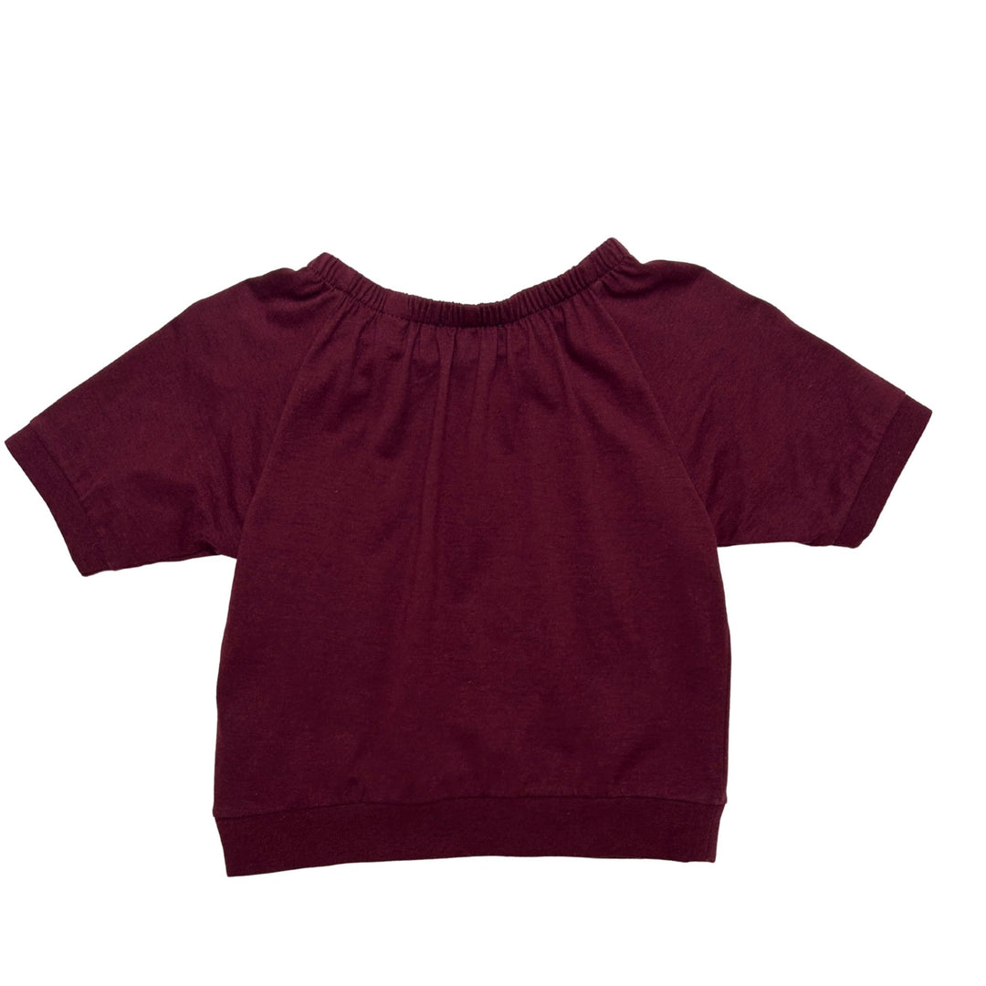 BURBERRY LOGO T-SHIRT – BURGUNDY – 4 YEARS