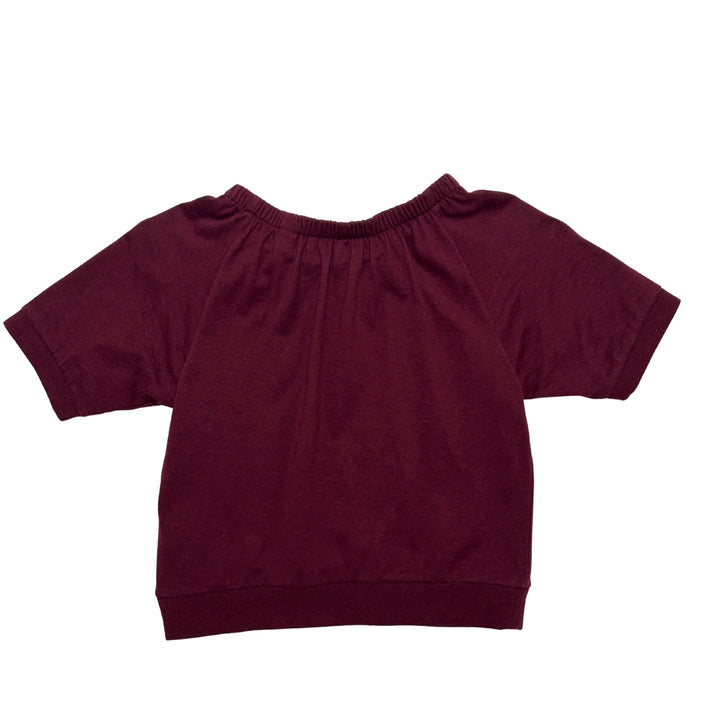 BURBERRY LOGO T-SHIRT – BURGUNDY – 4 YEARS