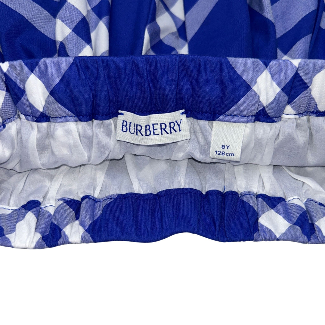 BURBERRY CHECK SKIRT - BLUE - 8 YEARS