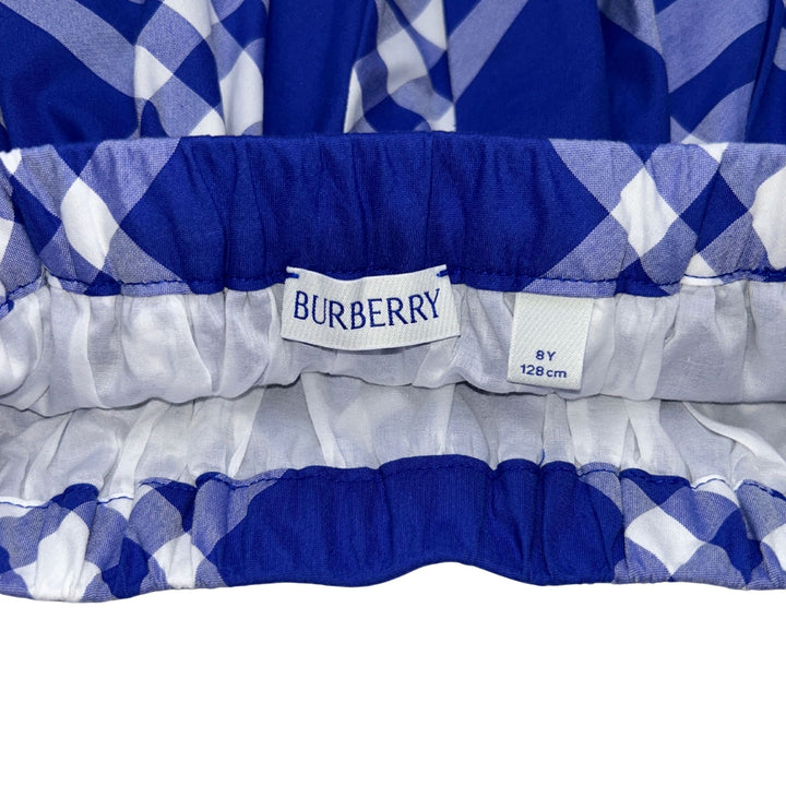 BURBERRY CHECK SKIRT - BLUE - 8 YEARS