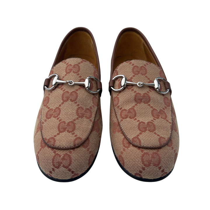 GUCCI GG SUPREME HORSEBIT LOAFERS – BEIGE/EBONY – SIZE 29