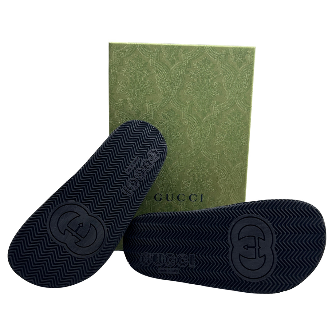 GUCCI GG WEB SLIDES – BLACK – SIZE 30