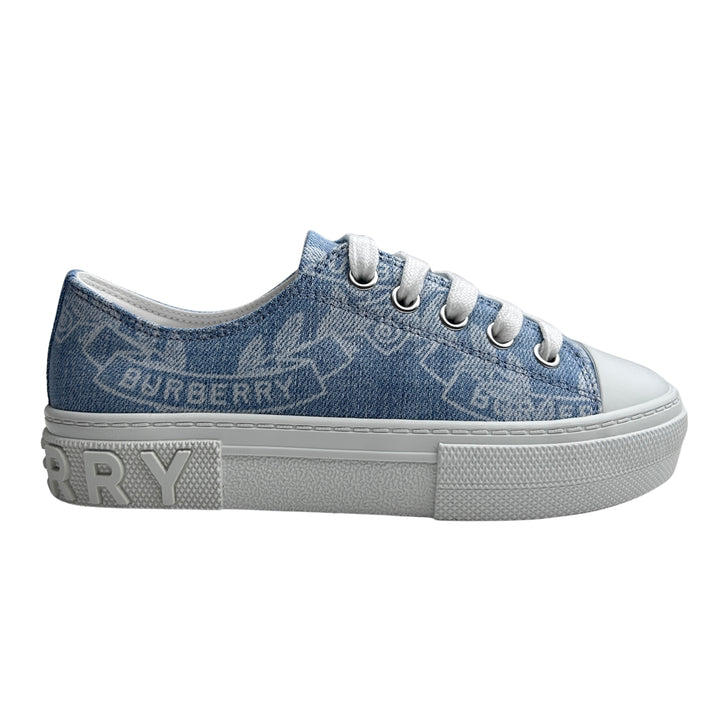 BURBERRY LOGO DENIM TRAINERS – BLUE – SIZE 32