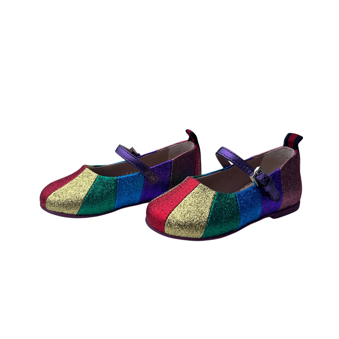 GUCCI RAINBOW GLITTER SHOES – MULTICOLOUR – SIZE 21