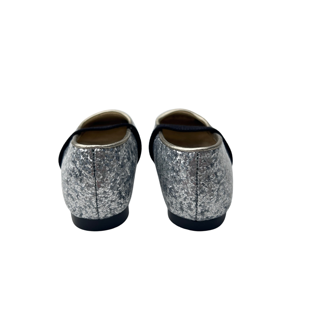 BURBERRY GLITTER SHOES – SILVER – SIZE 23