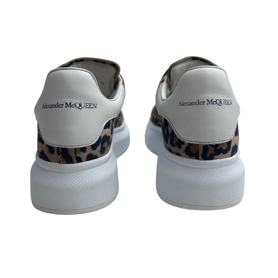 ALEXANDER MCQUEEN SUEDE OVERSIZED TRAINERS – LEOPARD PRINT – SIZE 31