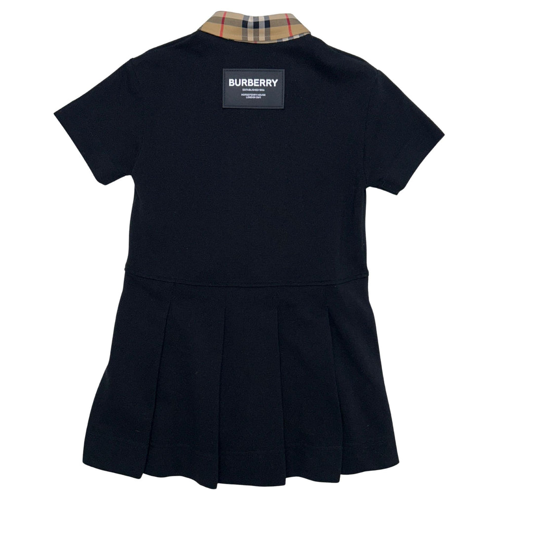 BURBERRY CHECK COLLAR DRESS – BLACK – 4 YEARS