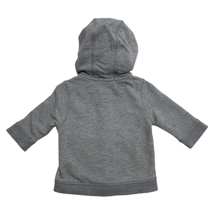 BURBERRY ZIP-UP HOODIE – GREY – 9 MONTHS