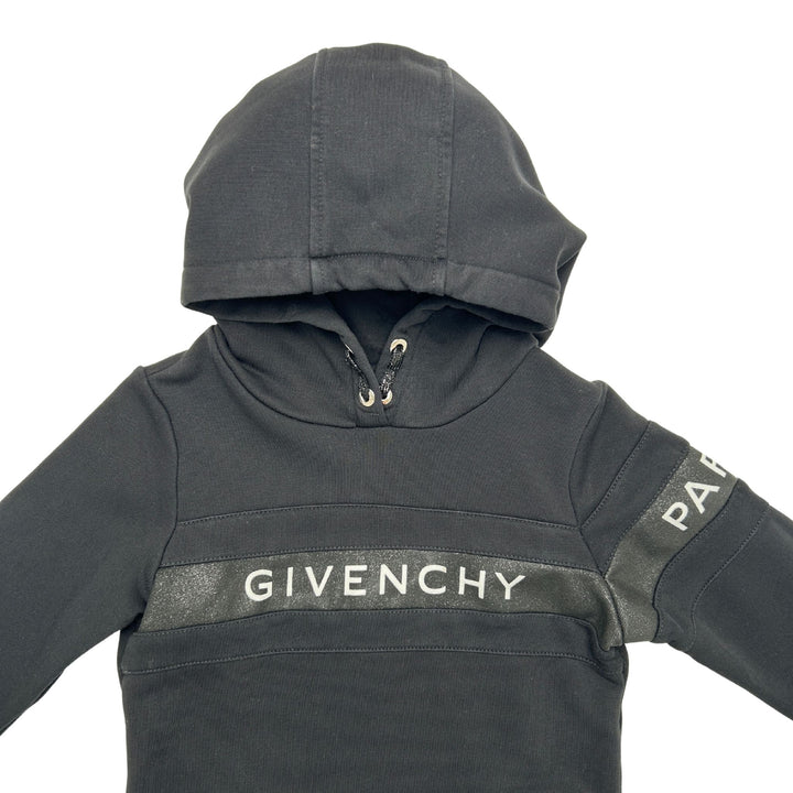 GIVENCHY LOGO HOODED DRESS – BLACK – 4 YEARS