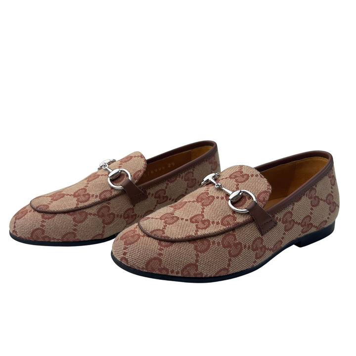 GUCCI GG SUPREME HORSEBIT LOAFERS – BEIGE/EBONY – SIZE 29