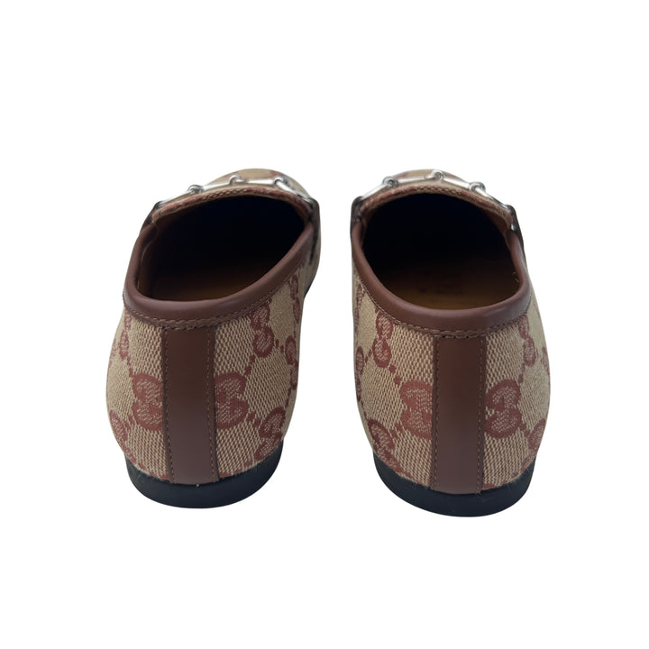 GUCCI GG SUPREME HORSEBIT LOAFERS – BEIGE/EBONY – SIZE 29
