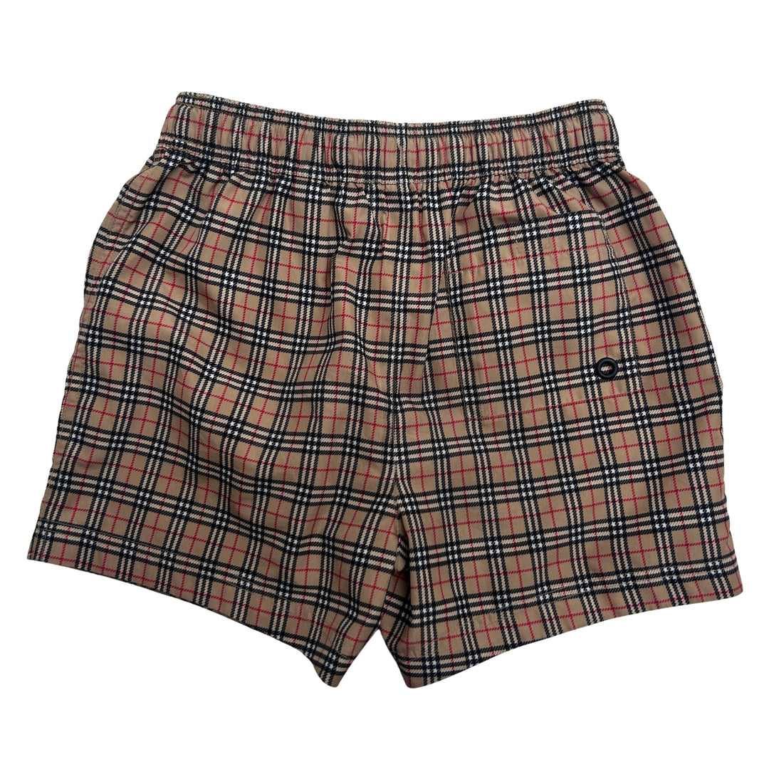 BURBERRY CHECK SWIM SHORTS – ARCHIVE BEIGE – 2 YEARS