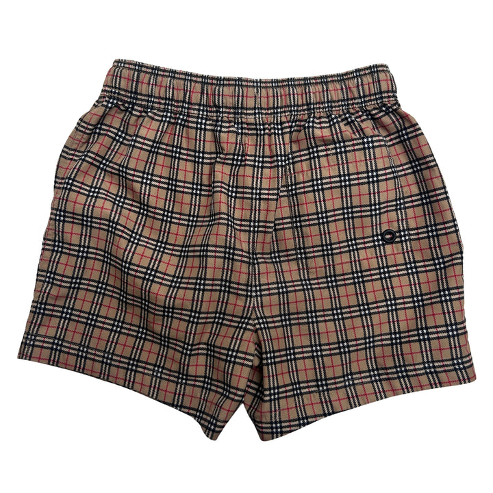 BURBERRY CHECK SWIM SHORTS – ARCHIVE BEIGE – 2 YEARS