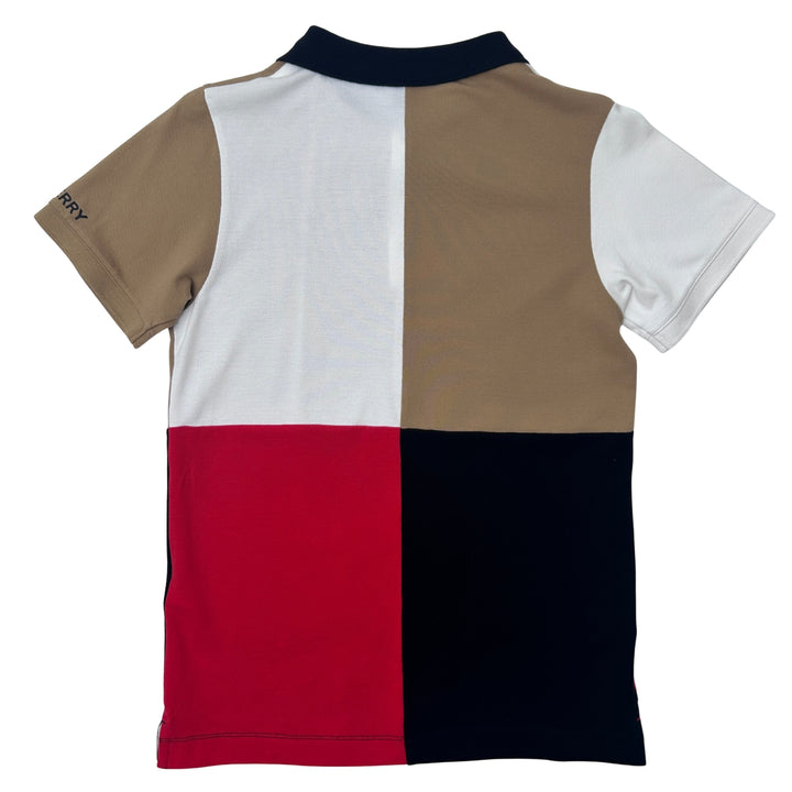 BURBERRY COLOUR BLOCK POLO SHIRT – MULTICOLOUR – 14 YEARS