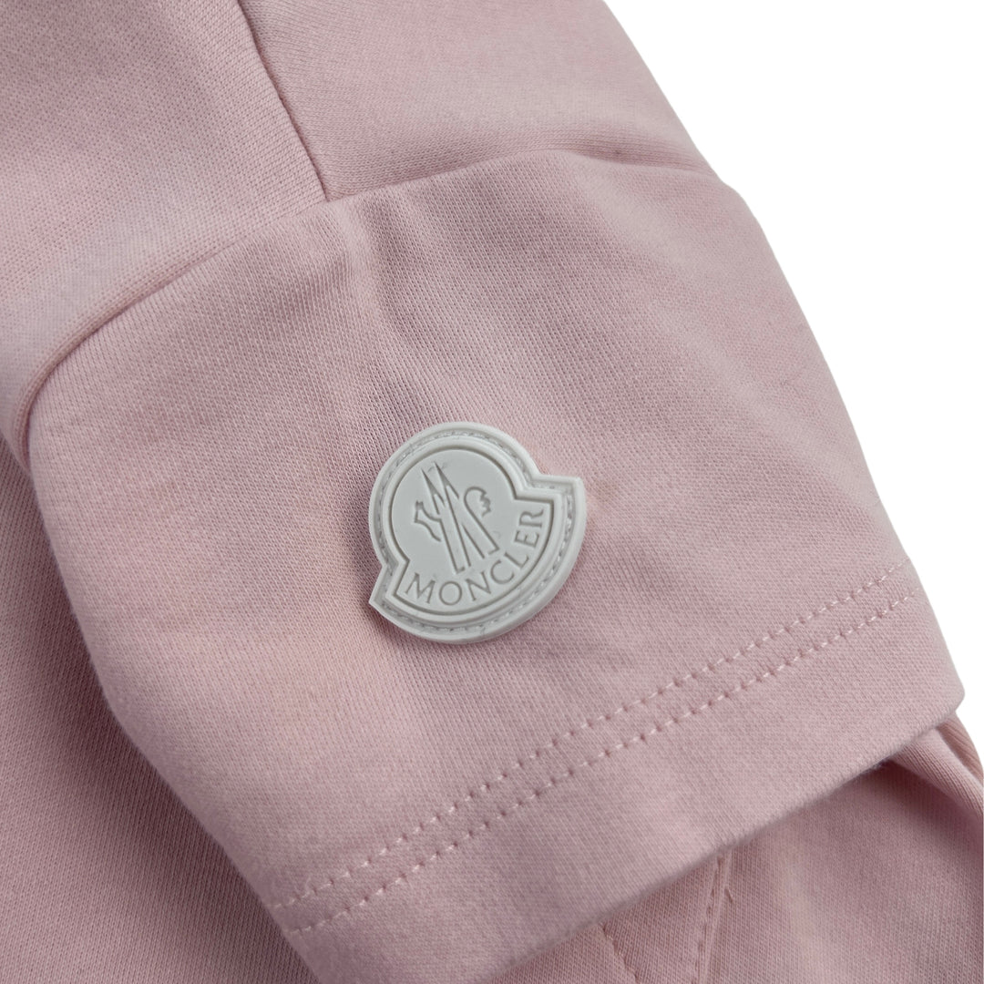 MONCLER LOGO ROMPER – PINK – 3–6 MONTHS