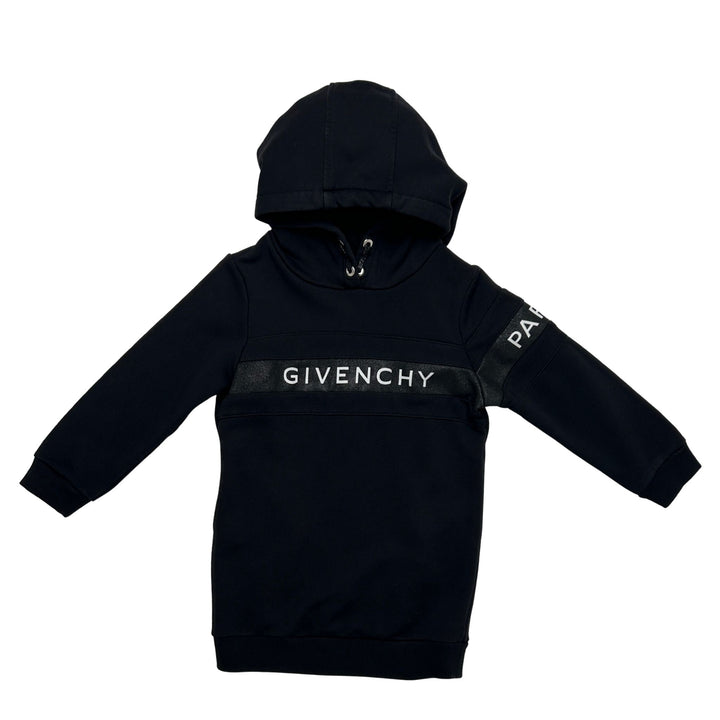GIVENCHY LOGO HOODED DRESS – BLACK – 4 YEARS