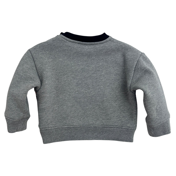 BURBERRY LOGO STRIPE SWEATSHIRT – GREY – 12 MONTHS
