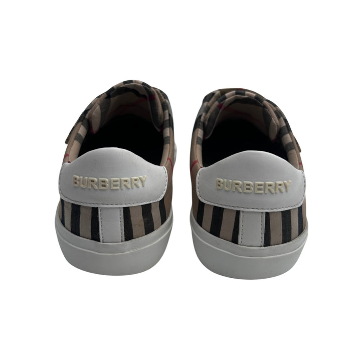BURBERRY VINTAGE CHECK VELCRO TRAINERS – ARCHIVE BEIGE – SIZE 34