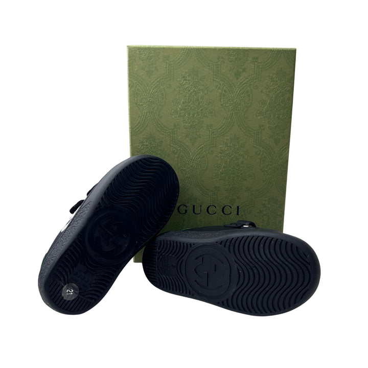 GUCCI LOGO TRAINERS – BLACK – SIZE 21